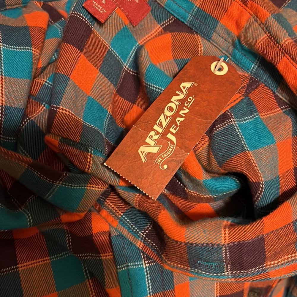 Arizona Flannel Womens button front shirt NWT - Picture 8 of 9